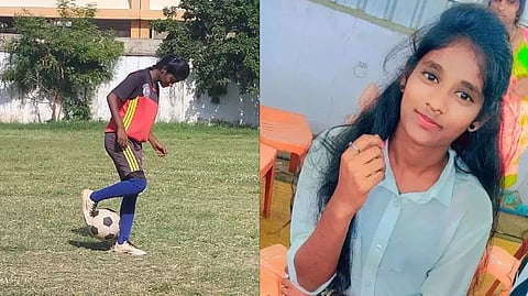 Chennai teenage football player R Priya