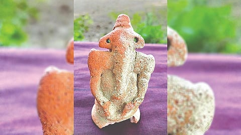 Terracotta figurine of Chola era Ganesh idol found in Cuddalore