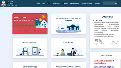 Screengrab from the website