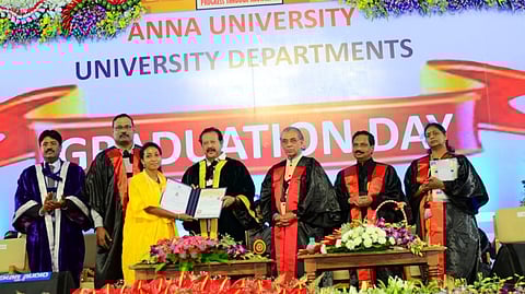 Higher Education Minister K Ponmudy at the 17th Graduation Day at Anna University