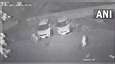 Visuals of CCTV footage, confirmed by police