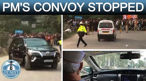 Modi's convoy stopped for ambulance to pass