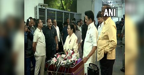 West Bengal chief minister Mamata Banerjee; Tamil Nadu chief minister MK Stalin
