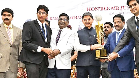 Governor RN Ravi at a function in Madras High Court on Sunday.