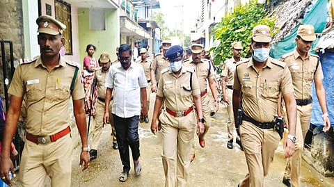 A Hindu Munnani functionary was arrested in Kumbakonam for making fake claim of petrol bomb attack in front of his house