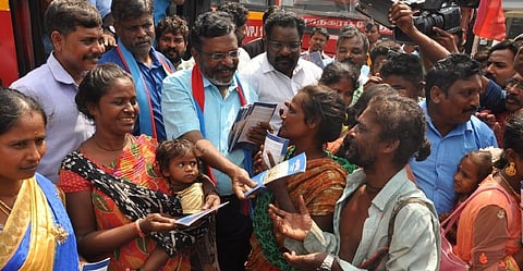 Thol Thirumavalavan distributes one lakh copies of translated Manusmriti to the public