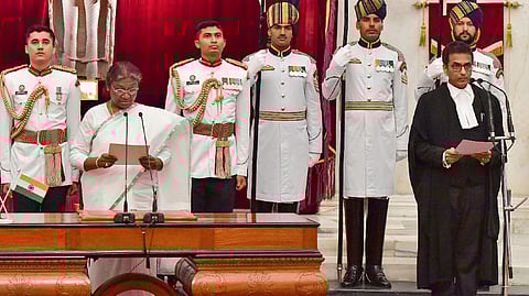 CJI Chandrachud takes his oath as India's 50th chief justice of India