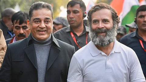 Kamal Haasan with Rahul Gandhi
