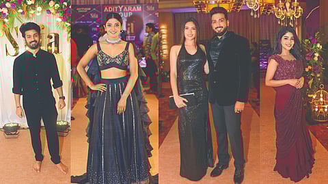 (From left) Mahat, Nivedhithaa Sathish, Tarini & Kalidas Jayaram and Pavithra Lakshmi