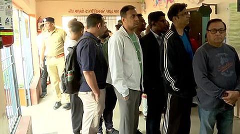 Visual from polling booth 95, Shilaj Anupam School in Ahmedabad