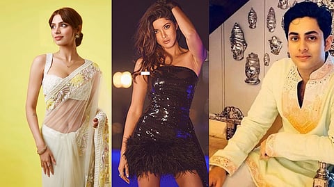 (L) Khushi Kapoor; Shanaya Kapoor; Agastya Nanda
