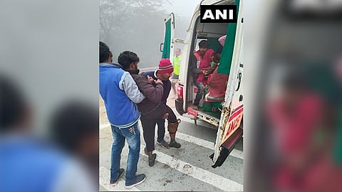 Injured being shifted to hospital in UP's Gautam Buddh Nagar