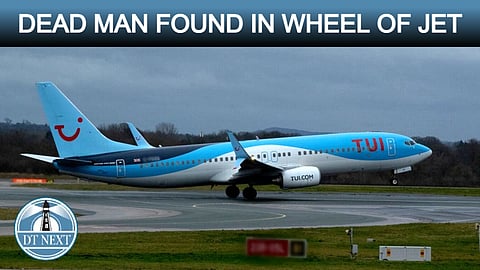 Dead man found in wheel of jet