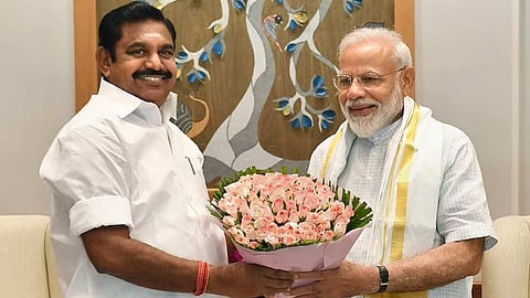Edappadi K Palaniswami with Prime Minister Narendra Modi