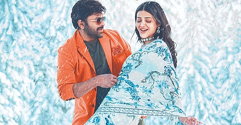 Megastar Chiranjeevi and Shruti Haasan