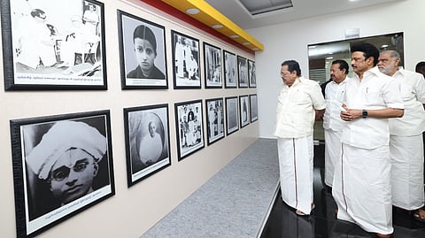 Stalin at the photo expo on Rajaji