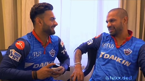Shikhar Dhawan with Rishabh Pant