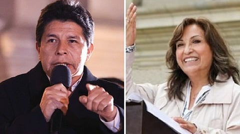 Dina Boluarte and Pedro Castillo