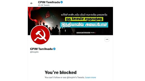 Screengrab from Twitter account of Communist Party of India (M)