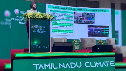 Gagandeep Singh Bedi during the second day of Tamil Nadu Climate Summit 2022