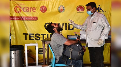 Covid tests at Chennai airport