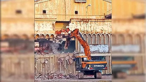 Agastya theatre being demolished