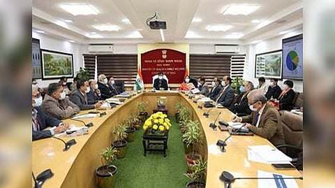 Union Health Minister Mansukh Mandaviya holds Covid review meeting