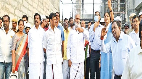 Sekarbabu and Nasar visit site of Kuthambakkam bus terminus