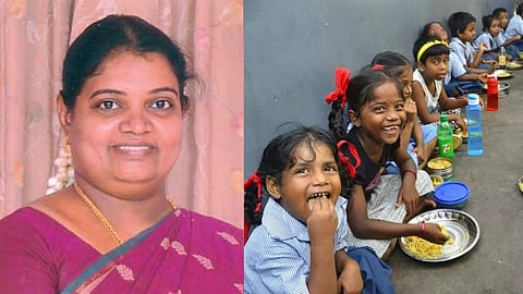 Social Welfare Minister Geetha Jeevan (L)