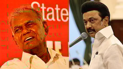 Veteran communist leader R Nallakannu; Chief Minister M K Stalin