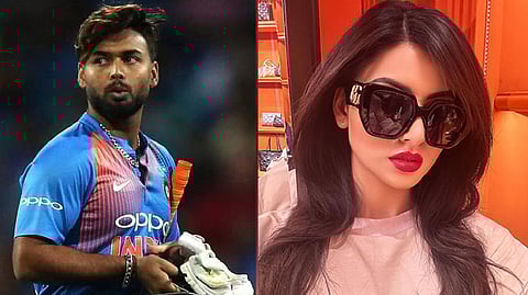 (L) Rishabh Pant; Urvashi Rautela (R)