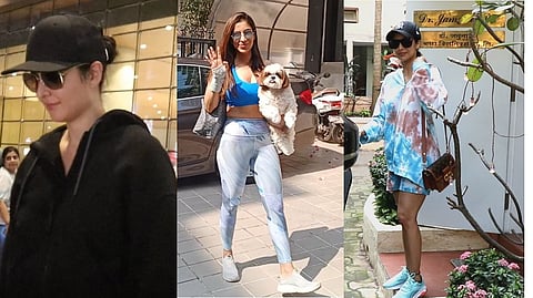 (Left to Right) Katrina Kaif; Sophie Choudhry; Malaika Arora