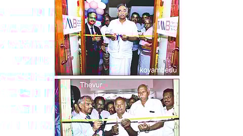 The bank opened two new branches at Thevur, Salem, and at Koyambedu, Chennai on Thursday.