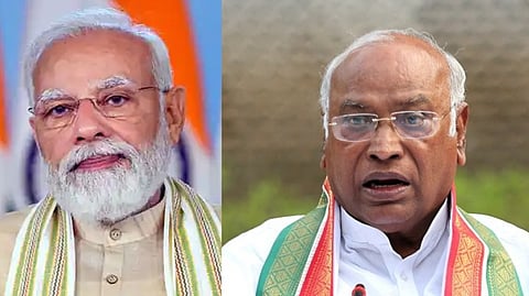 PM Modi; Mallikarjun Kharge