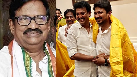 Alagiri; Udhayanidhi with Anbil Mahesh