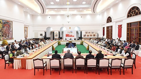 Modi during the all-party meeting.