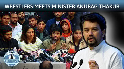 Wrestlers meets Union sports Minister Anurag Thakur