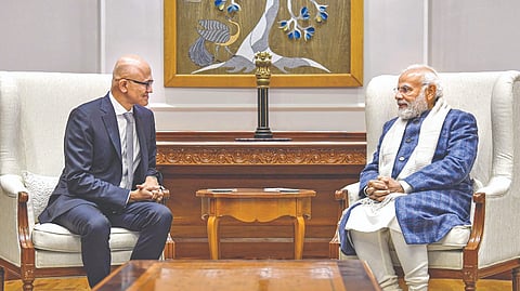 Satya Nadella meets PM Modi