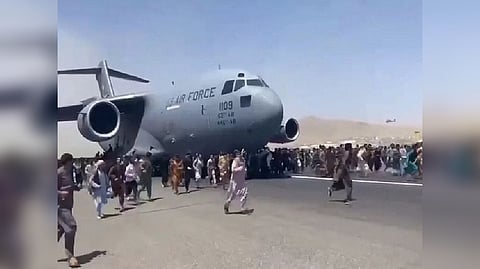Scenes of US exit from Afghanistan from last year
