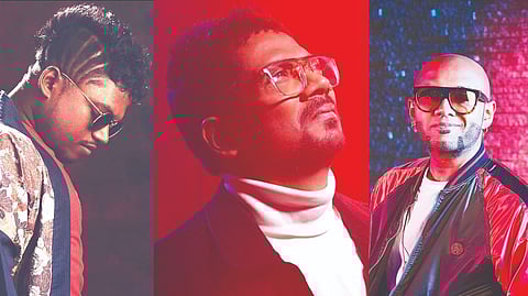 (L to R) Arivu, Sean Roldan and Meenakshi