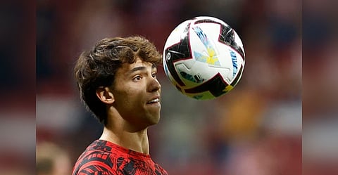 Atletico Madrid's Joao Felix during the warm up before the match