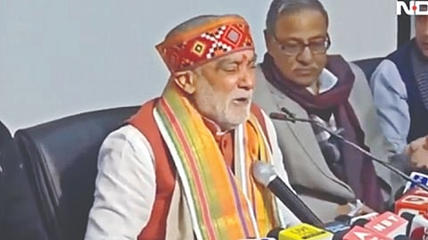 Did Ashwini Choubey tear up talking about farmers?