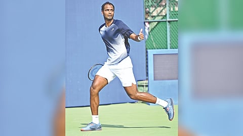 Ramkumar Ramanathan lost in  three sets to Pedro Martinez