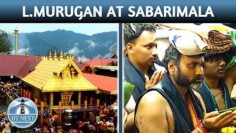 MoS L.Murugan offered prayers at Sabarimala temple