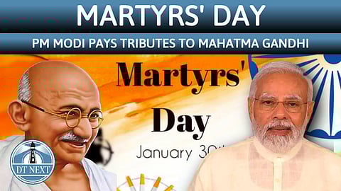 PM Modi pays tributes to Mahatma Gandhi