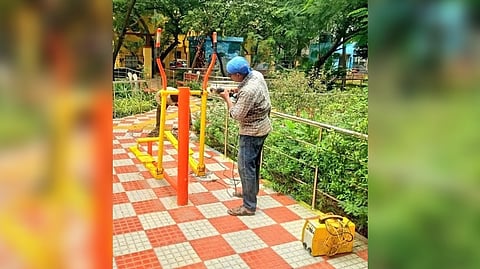 Replacing damaged play equipment
