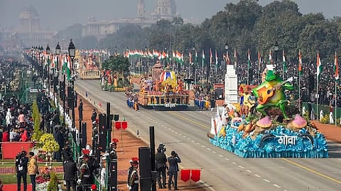 Sixteen state tableaux and six from different ministries and departments were displayed on Rajpath