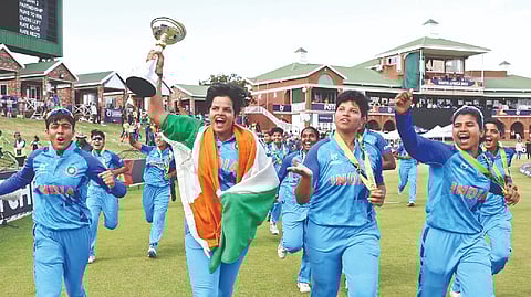 victorious Women?s U-19 squad