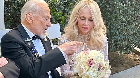 Astronaut Edwin Buzz Aldrin with his wife