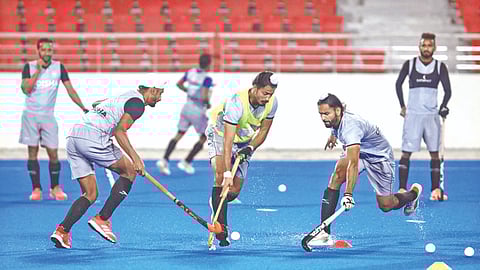 India players during a training session